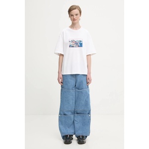 Fiorucci Памучна тениска Winter Waterskiing Print Boxy (W25FWJTS003CJ01WH01)