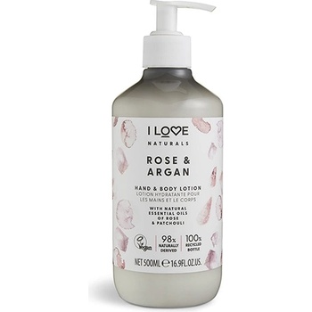 I Love Naturals Rose & Argan лосион за тяло за жени 500 мл