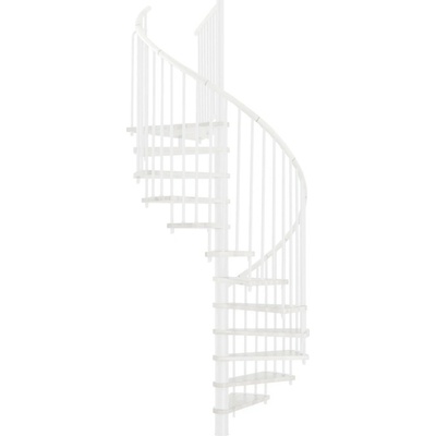Minka STAIRS Kombinované točité schodisko Spiral Effect biela/biela pr. 140 cm
