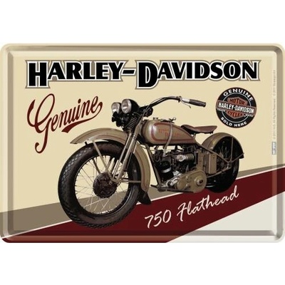 Postershop Plechová pohlednice - Harley-Davidson 750 Flathead