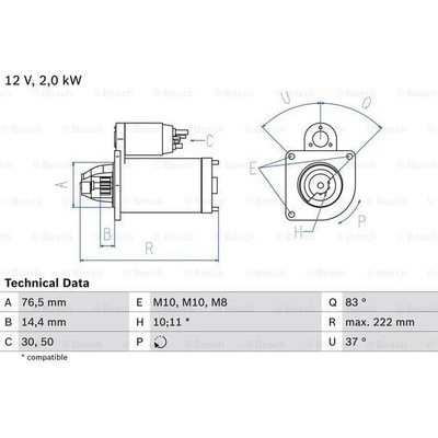 żtartér BOSCH 0 986 023 530