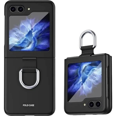 GKK Матов Калъф с Пръстен за Samsung Galaxy Z Flip 5, GKK Ring Case, Черен (5906601443602)