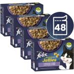 FELIX Капсули FELIX Sensations избор в ароматен желе с агнешко, скумрия, херинга и пуйка 48 x 85 г