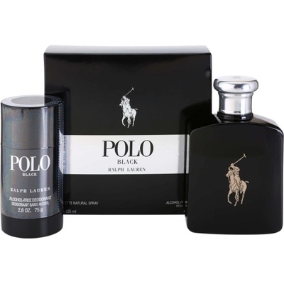 Ralph Lauren Polo Black pre mužov EDT 125 ml + deostick 75 ml darčeková sada