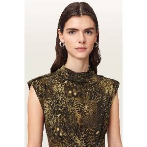 AllSaints асиметрична рокля от вискоза PERSIA (W008DE)