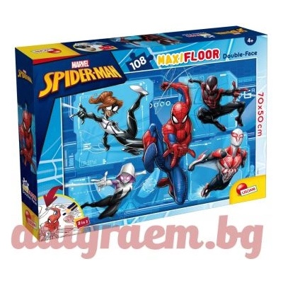 Lisciani Пъзел LISCIANI 99764 - 108 части - Спайдърмен, Spiderman, двулицев пъзел (LI99764)