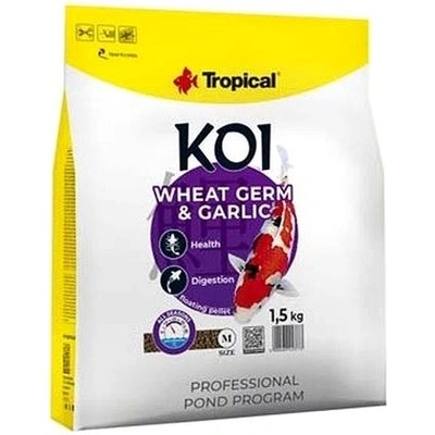 Tropical Koi Wheat Germ & Garlic Pellet M 5 l 1,5 kg