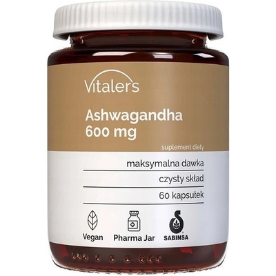 Vitaler's Ашваганда, 600 mg, 60 капсули, Vitaler's (408549 (VIT-0854) VIT)