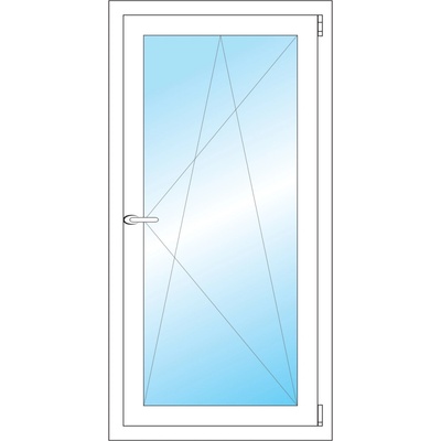 OKNA HNED Plastové okno 62x122 cm (620x1220 mm) bílé otevíravé a sklopné pravé