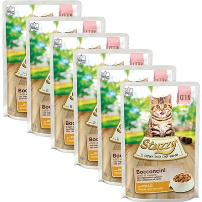 Stuzzy Cat Kitten Chunks парчета пиле в сос 6 x 85 г
