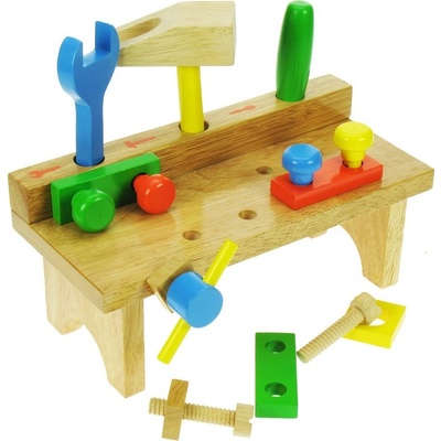 Bigjigs Toys Pracovný ponk Modrý