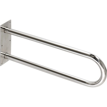 Фиксирана овална дръжка за умивалник 60 см Бял комаксит (44470)