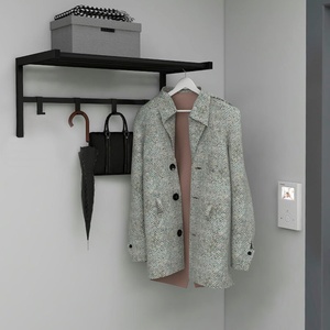 TopMebel Ofred TopMebel метален стенен закачалка в черен цвят 69x34x32, 5cm