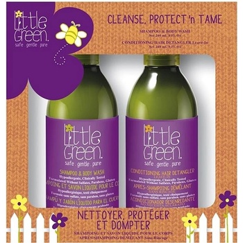Little Green Kids šampon a sprchový gel 2 v 1 pro děti 240 ml + balzám pro snadné rozčesání vlasů 240 ml dárková sada