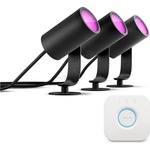 Philips - комплект от 3 LED точкови осветителни тела Hue LILY LED/8W/230V IP65 + Hue bridge (P2465A)
