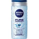 Nivea Men Pure Impact Shower Gel - Душ гел за мъже за лице, коса и тяло с ексфолиращи частици 250мл