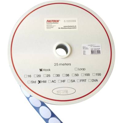 FASTECH® kulatý suchý zip zalepení hotmelt háčková část (Ø x d) 35 mm x 5 m bílá 5 m