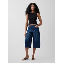 GAP Džínové culottes s páskem Tmavě modrá