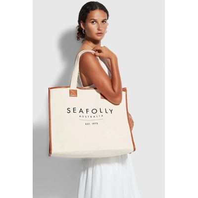 Seafolly чанта tote дамска от памук Canvas Tote (71763.BG)