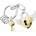 Metalmorphose Ключодържател Metalmorphose, Gold Love Lock (MTM417-02)