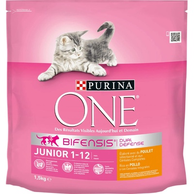 ONE 1.5kg Junior Chicken PURINA ONE - Суха храна за котки