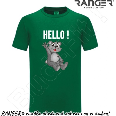 Ranger tričko motív Hello! zelená