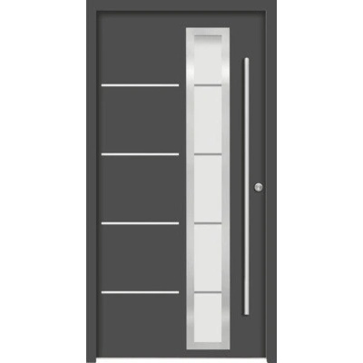 Splendoor Hliníkovo-oceľové vchodové dvere pasívne Demeter 110 x 210 cm P antracit