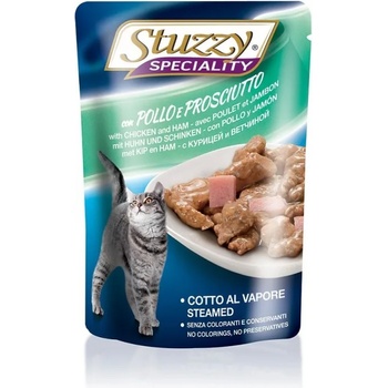 Stuzzy Speciality Cat With Ham And Chicken - Пауч за израснали котки с пиле и прошуто, 5 броя х 100 гр