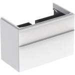 Geberit Долен шкаф Geberit Smyle Square за стенен умивалник, бял, 2 чекмеджета, 89 см (500.354.00.1)