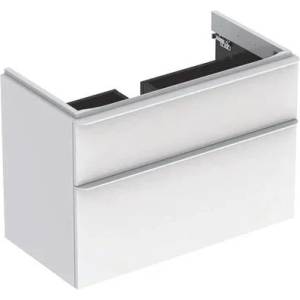 Geberit Долен шкаф Geberit Smyle Square за стенен умивалник, бял, 2 чекмеджета, 89 см (500.354.00.1)