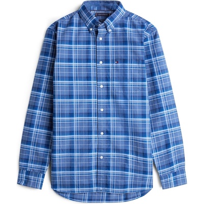 Tommy Hilfiger Риза с дълъг ръкав Tommy Hilfiger Men's Check Oxford Long Sleeve Patterned Shirt - Aegean Sea/Chk