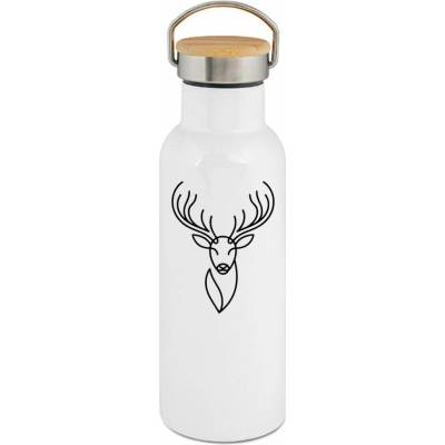 123TRIKO termoska Divoká linie jelen, černý potisk 500 ml