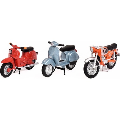 Schuco Sada motorekSimson + Zündapp WC + Vespa PX 1:43