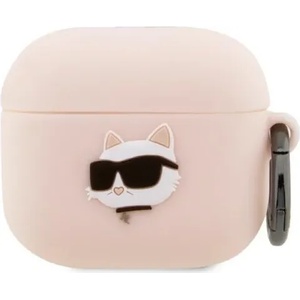 Karl Lagerfeld AirPods 3 розов силиконов калъф Choupette Head 3D (KLA3RUNCHP)