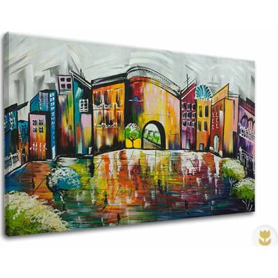 Autorská reprodukcia na plátne MESTO - 60x50 cm