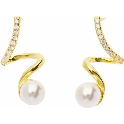 Oliver Weber pôvabné pozlátené náušnice s perličkami Ivory 62277G