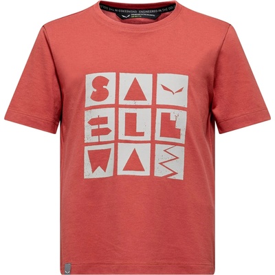 Salewa Детска тениска Salewa Kid's Graphic T-Shirt - Etruscan Red - размер 164 (EU) (704-5543-0117)