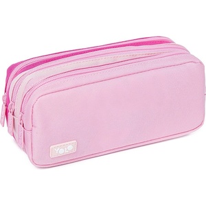 YOLO Ученически несесер YOLO - Pink, 3 ципа (121273-181-3)