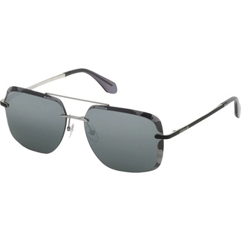 Adidas OR0017 68C Shine Palladium Matte Black/Smoke Mirror Silver Lifestyle cлънчеви очила (OR0017-68C)