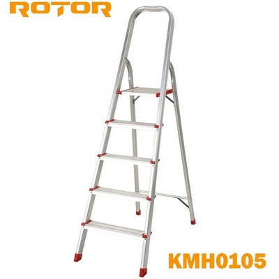 ROTOR Стълба алуминиева, 5 стъпала, 1.49 м, rotor kmh0105 (kmh0105)