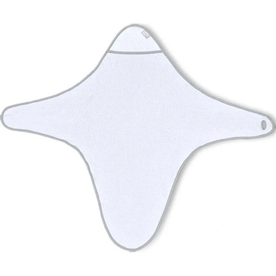 Shnuggle Pokrývka s kapucňou 125 x 145 cm biela