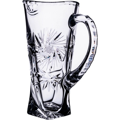 Bohemia Crystal Skleněný broušený džbán na vodu či pivo brus Větrník 1000ml