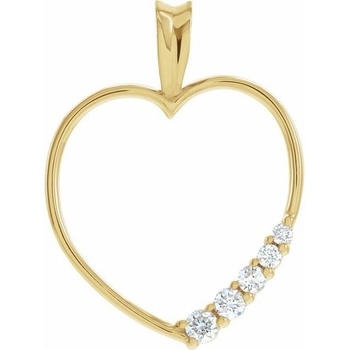 Blink Blink Zlatý prívesok srdce s diamantami 4182ZDZS