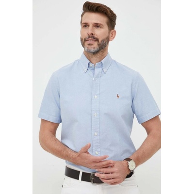 Polo Ralph Lauren pánská bavlnená košeľa regular s golierom button-down 710850782 modrá