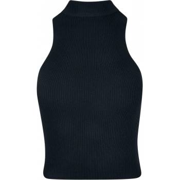 Urban Classics Ladies Short Rib Knit Turtleneck černá