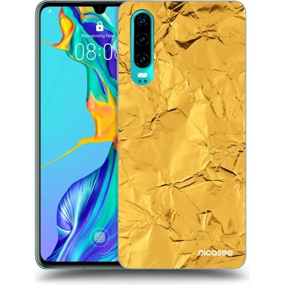 Púzdro Picasee silikónové Huawei P30 - Gold čiré
