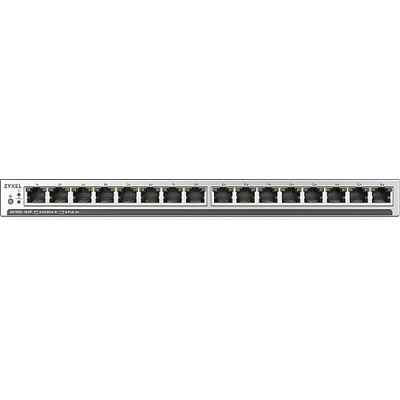 GS1100-16EPS Slimline Unmanaged + PoE+ 135W 16 port Gigabit Unmanaged + Switch (GS1100-16EP-EU0101F)