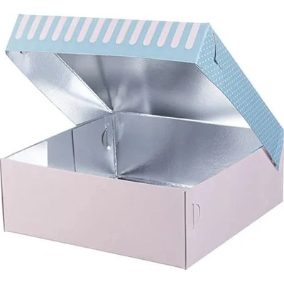Gastro obaly s.r.o. Papírová krabice s aluminiemhliníkem na dort, chlebíčky 35x35x10cm