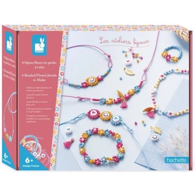 Janod Atelier Комплект за изработка на бижута Цветя 6 бр от 6 години