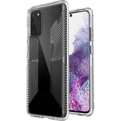 Speck Presidio Grip Case - удароустойчив хибриден кейс за Samsung Galaxy S20 Plus (прозрачен)